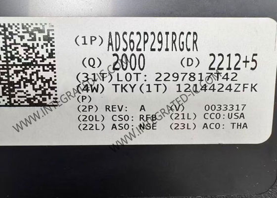 ADS62P29IRGCR Entegre Devre Çipi 12-Bit Çözünürlük 250 MSPS ADC ile Kompakt 64 QFN Paket