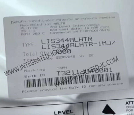 LIS344ALHTR Düşük Güç Tüketimli 3 Eksenli Doğrusal Kapasitif İvmeölçer Sensör Entegre Devresi (IC) ve Analog Çıkış