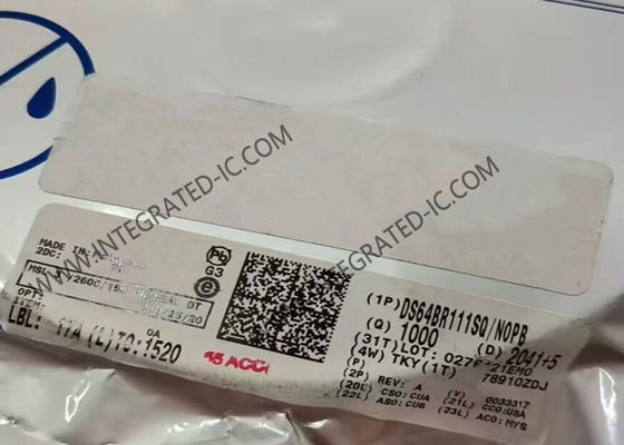 DS64BR111SQ 6.4Gbps Çift Kanallı Tekrarlayıcı Entegre Devre Çipi, WQFN24 Paketinde Seri Bağlantılar için