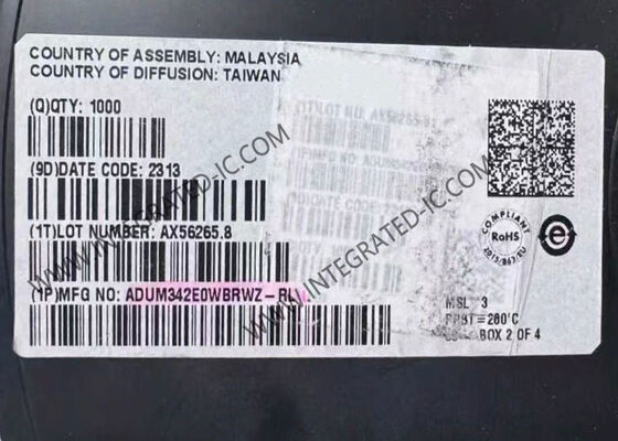 Entegre devreler çipi ADUM342E0WBRWZ 5700Vrms Dört Kanal Dijital İzolatörler