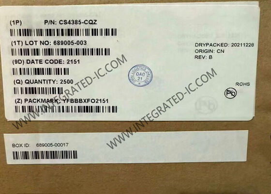 CS4385-CQZ 114dB Dinamik Aralık ve 192kHz Örnekleme Hızı LQFP48 Entegre Devre Çipli 8 Kanal DAC Değiştiricisi