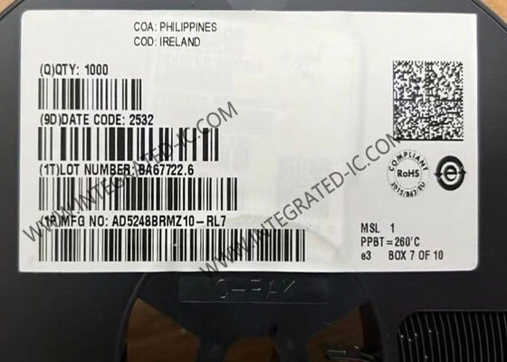 AD5248BRMZ10 256-Konumlu 10 kOhm I2C Uyumlu Dijital Potansiyometre Entegre Devre MSOP10 Kılıf