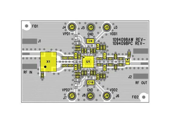 TQP3M9041-PCB Gömülü Çözümler 2,5 GHz - 2,7 GHz TQP3M9041 Düşük Gürültülü Amplifikatör Değerlendirme Kartı