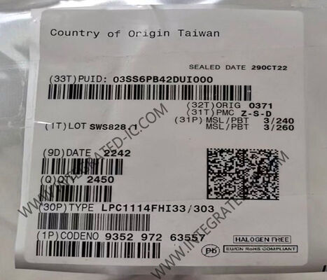 LPC1114FHI33 32-Bit ARM Cortex-M0 Mikrodenetleyici MCU, 50MHz Hız ve 32KB Flaş Bellek ile