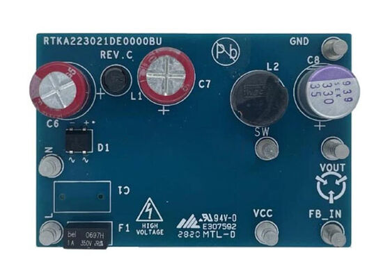 RTKA223021DE0000BU Gömülü Çözümler RAA223021 Yüksek Gerilim Buck Dönüştürücü Değerlendirme Kartı