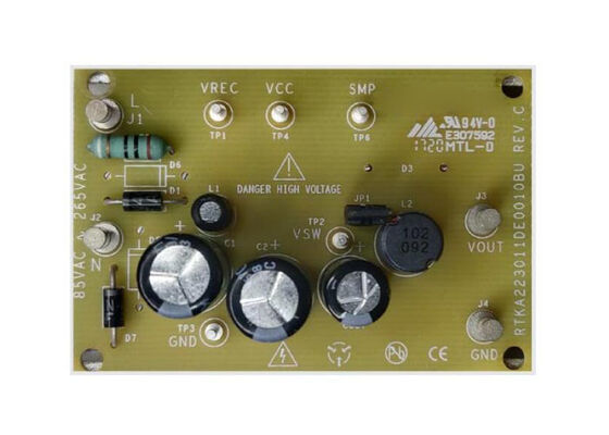 RTKA223011DE0010BU Dahili Çözümler RAA223011 Yüksek Voltajlı Buck Değiştiricisi Değerlendirme Kurulu