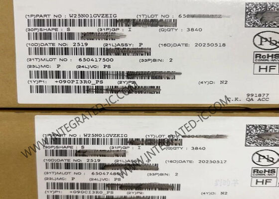 W25N01GVZEIG 1 Gbit 104MHz SPI Arayüzlü SLC NAND Flash Bellek Entegre Devre Çipi