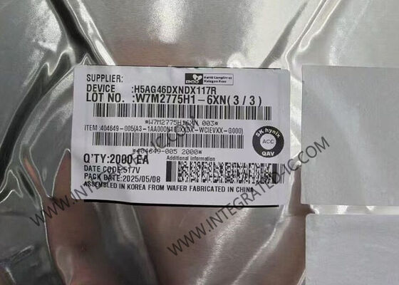 H5AG46DXNDX117R Bellek IC Çipi 16Gbit DDR4 DRAM, BGA-96 Paketinde 3200Mbps Veri Aktarım Hızı