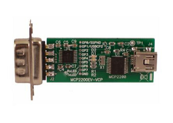 MCP2200EV-VCP Gömülü Çözümler Değerlendirme Kurulu MCP2200 USB To RS232 Demo Board