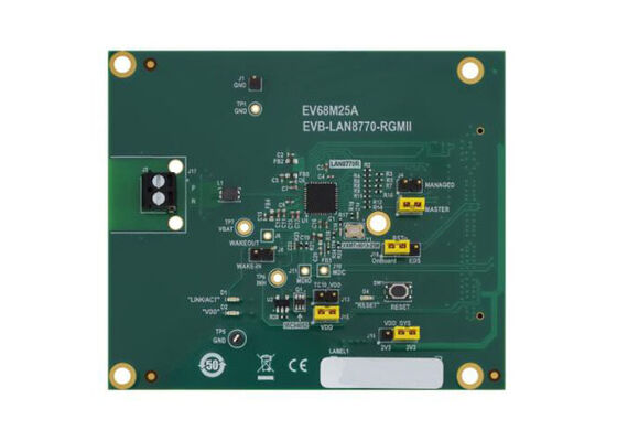 EV68M25A Gömülü Çözümler Değerlendirme Kartı EVB-LAN8770-RGMI 100BASE-T1 Ethernet PHY Eklenti Kartı