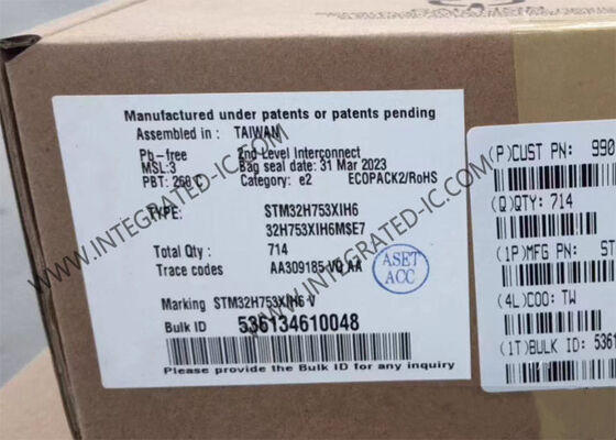 STM32H753XIH6 265-TFBGA Paketi, 168 I/O ve Düşük Güçlü RTC ile ARM Mikro Denetleyici IC