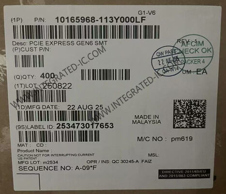 10165968-113Y000LF 1.1A PCI Express Gen 6 Kart Kenar Konnektörü 164POS Yüksek Hızlı Veri Aktarımı için