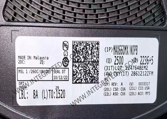 MAX660MX Entegre Devre Çipi CMOS Şarj Pompası Voltaj Dönüştürücü, 100mA Çıkış Akımı, 1.5V - 5.5V Çıkış Voltajı ve 10kHz - 80kHz Anahtarlama Frekansı