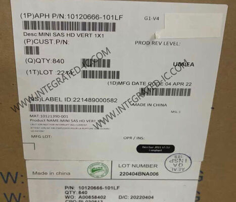 10120666-101LF Mini-SAS HD Konnektör 16 Pozisyonlu, 6 Gb/s ve 12 Gb/s Veri Hızları ve Altın Kontak Kaplaması