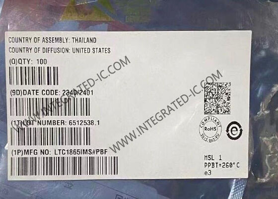 LTC1865IMS 16-Bit 250Ksps MSOP-10 Paketinde 2 Kanallı ADC Entegre Devre Çip