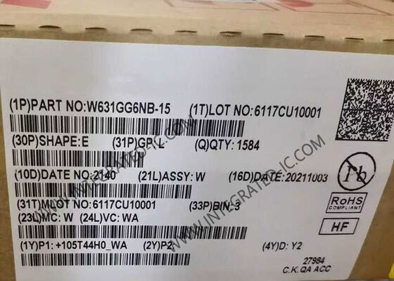 W631GG6NB-15 Hafıza IC Çip 1Gbit SDRAM DDR3 667MHz VFBGA96