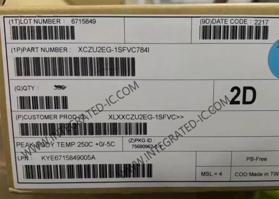 XCZU2EG-1SFVC784I Zynq UltraScale+ MPSOC EG Sistemi Çip Alanında Programlanabilir Kapı Dizisi FPGA