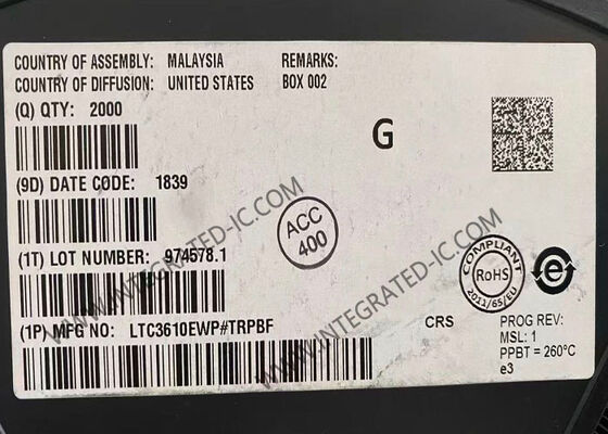 LTC3610EWP Entegre Devre Çip 12A Çıkış Akımı 4V'den 24V'ye Girin Aralık Monolitik Senkron Adım Aşağı DC/DC Değiştiricisi