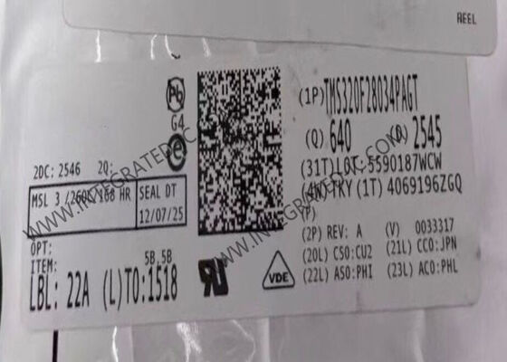 TMS320F28034PAGT 32-Bit C2000 Gerçek Zamanlı Mikrodenetleyici MCU, 60MHz Hız ve 128KB Flash Bellekli