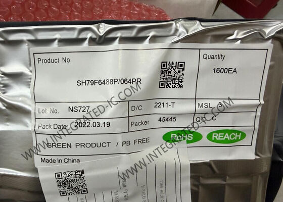 SH79F6488P/064PR Mikrodensör MCU Geliştirilmiş 8051 Mikrodensör LQFP-64 8 Bit MCU