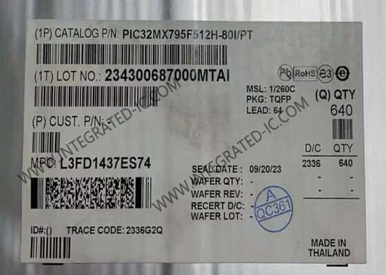 PIC32MX795F512H-80I/PT Mikrodenetleyici MCU 32-Bit 80MHz PIC32MX Mikrodenetleyici