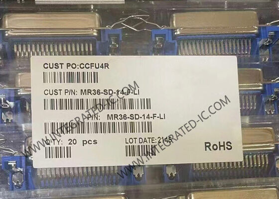 MR36-SD-14-F-LI, hassas konumlandırma için altın kaplama bağlantıları olan yüksek yoğunluklu 14-pin bantlı IDC bağlantısı