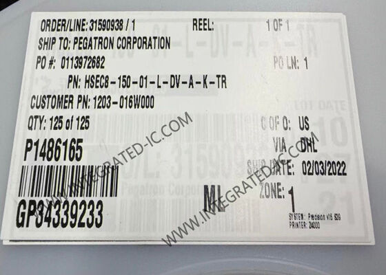 HSEC8-150-01-L-DV-A-K-TR 28Gbps Yüksek Hızlı Kenar Kart Bağlantısı 100 Konum ve 0.8 mm Pitch ile