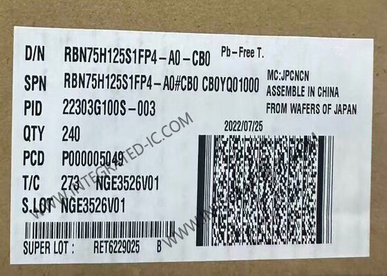 RBN75H125S1FP4-A0 1250V 75A Güç Değiştirme Uygulamaları için IGBT Transistor Entegre Devre Çip