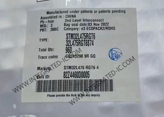 STM32L475RGT6 Mikro denetleyici MCU 1Mbyte Flash Bellek ile Yüksek Performanslı