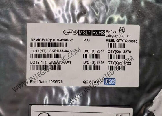 ICM-42607-C Düşük Güç Tüketimi ve 16 bitlik ADC Çözünürlüğü ile Yüksek Performanslı 6 Eksenli MEMS Hareket Takip Sensörü IC