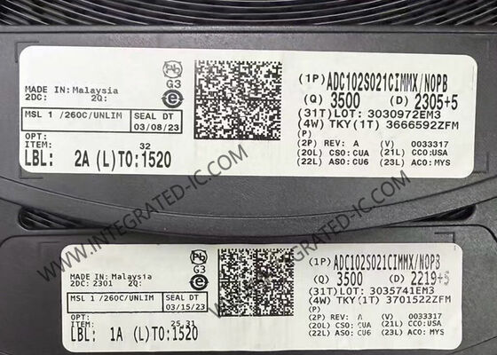 ADC102S021CIMMX Entegre Devre Çip 10 Bit 2 Kanal 200Ksps A/D Değiştiricisi