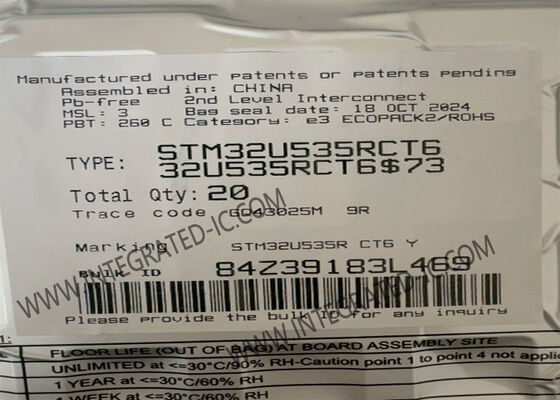Mikro denetleyici MCU STM32U535RCT6 TrustZone ARM Cortex-M33 MCU ile Genel amaçlı