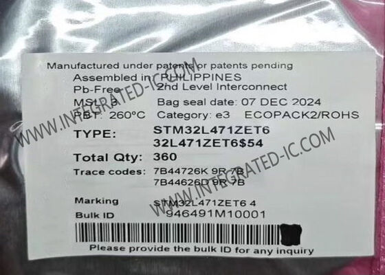 STM32L471ZET6 Mikro denetleyici MCU 80MHz 32 Bit ARM Cortex-M4 Ultra düşük güç LQFP-144