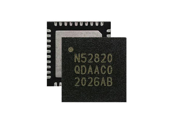 NRF52820-QDAA-R BT IC Bluetooth Sistem-Chip 8 dBm Çıktı Gücü BT 5.3 Destek ve Genişletilmiş -40°C'den 105°C'ye Temperatur Arası