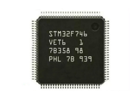 512KB FLASH Mikrodenetleyiciler IC STM32F746VET6 216MHz Arm Cortex M7 MCU 100LQFP