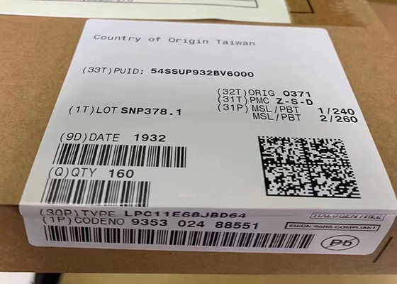 Elektronik Entegre Devreler Tek Çekirdekli 50MHz 256KB LPC11E68JBD64 Mikrodenetleyici IC