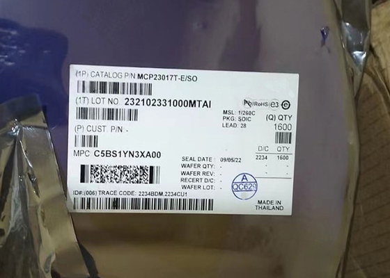 IC Yongası 1,7 MHz 28-SOIC MCP23017T-E/SO 16-Bit G/Ç Genişletici, Seri Arayüzlü