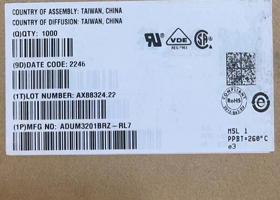 Entegre Devre Yongası ADUM3201BRZ Dijital İzolatörler 8SOIC Çift Kanal 10 Mbps
