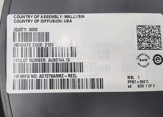 3MSPS AD7276ARMZ 12Bit Analogdan Dijitale Dönüştürücüler 8-MSOP Entegre Devre Çipi