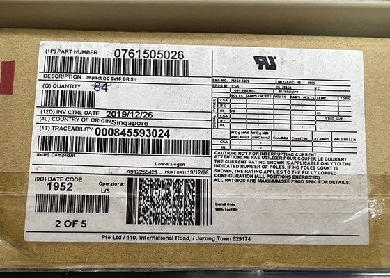 76150-5026 Entegre Devre Çipi Arka Panel Konnektörleri 288POS Açık Delik