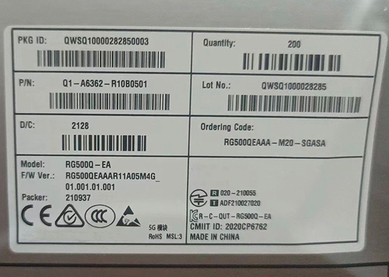 RG500Q Alt-6 GHz LGA 5G Modülü, Alıcı Modülü 6GHz Anten