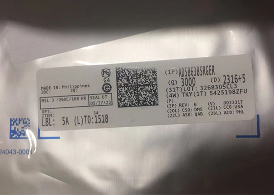 8-Kanal ADS8638SRGER 12-Bit SAR Analog Dijital Dönüştürücü 24-VQFN IC Çipleri