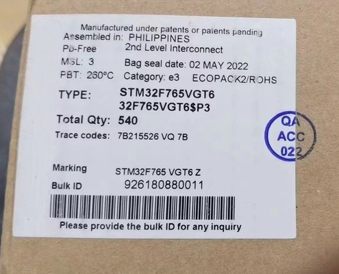 Mikro denetleyici MCU STM32H573IIT6 MCU 640KB 32-Bit ARM Cortex-M33 TrustZone ile