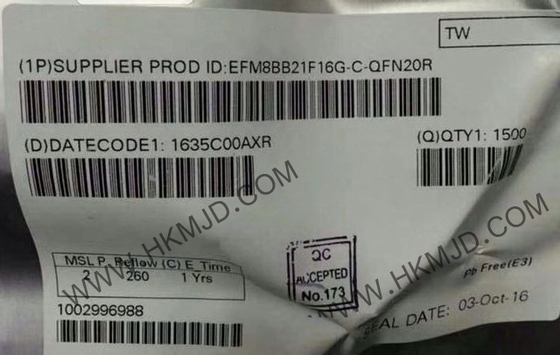 Mikrodenetleyici MCU EFM8BB21F16G-C-QFN20R 8-Bit 50MHz CIP-51 8051 Mikrodenetleyici IC 20-QFN