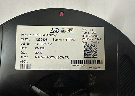 Entegre Devre Çip RT6543AGQW Yüksek Verimlilikli Tek Senkron Buck PWM Denetleyicisi