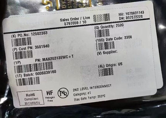 Entegre devreler çipi MAX20313EWC 500mA'dan 6A'ya Ayarlanabilir Akım Sınırlı Değiştiriciler