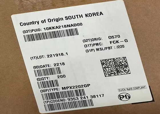 Sensör IC MPX2202GP 200kPa Çip üzerindeki Silikon Basınç Sensörleri