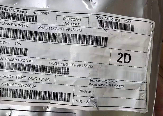 XAZU11EG-1FFVF1517Q 256KB Dört çekirdekli gömülü SoC FPGA IC 1517-BBGA Paketi