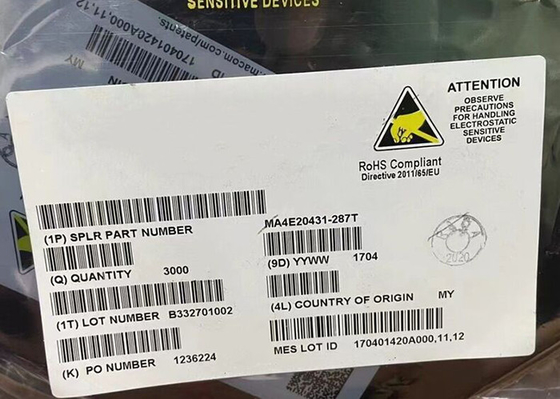 Entegre Devre Çip MA4E20431-287T Düşük Bariyerli RF Schottky Diyot SOT-23 Paketi