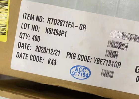 Entegre Devre Çip RTD2871FA-GR 4K Akıllı Artırılmış Gerçeklik veya Sanal Gerçeklik TV SoC
